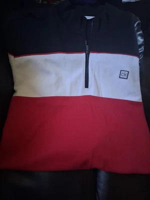 Calvin Klein 男式领卫衣,尺寸 2XL — 第 1/4 张图片