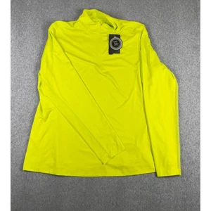 Slazenger Golf Shirt XXL 2XL Womens  Lime Custard Neon 1/4 Zip Pullover - Picture 1 of 6