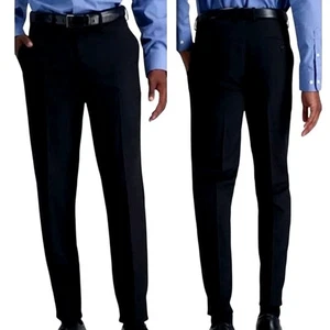 Kenneth Techni Cole Slim Fit Performance Dress Pants Flex - Black Size 34 x 30 - Picture 1 of 10