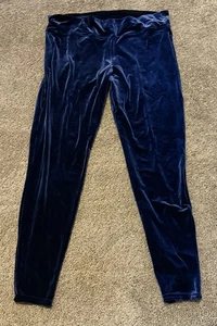 Gap Women's Size XL Blue Stretch Velour Leggings - Picture 1 of 6