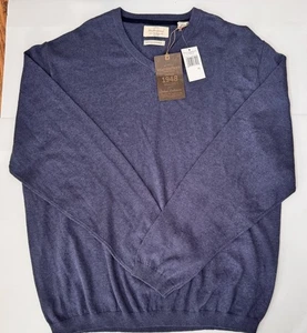 Weatherproof Vintage Men’s XL Gray Cashmere Blend Crew neck Sweater Pullover New - Picture 1 of 11