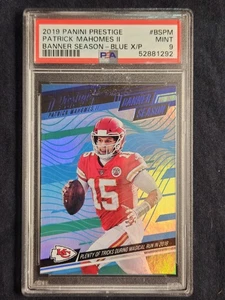 2019 Prestige Patrick Mahomes II Banner Season-Blue X/P MINT PSA 9 - Picture 1 of 2