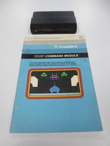 TI INVADERS Texas Instruments Command Module Game Cartridge & Manual TI-99/4A - Picture 1 of 1