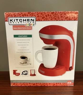 Cafetera individual Kitchen Selectives Colors Red - roja nueva en caja Foto 1 de 4