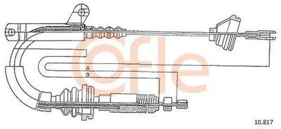 Cable del freno de mano delante 10.817 COFLE para VOLVO 740 760 740 Kombi 940 - Imagen 1 de 4