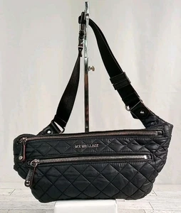 MZ Wallace Crosby schwarz gesteppt Nylon Sling Medium Bauchtasche Bauchtasche - Bild 1 von 10