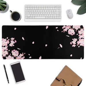 Cherry Blossom Large Mouse Pad Gaming Extended Desk Pad with Stitched Edge an... - Bild 1 von 7