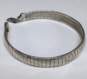 "Pulsera Italia vintage de plata de ley 925 - 8"" de largo - 18,74 g - 1 cm de ancho" - Imagen 1 de 7