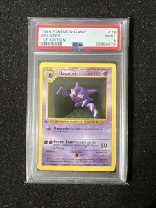 Pokemon PSA 9 1st Edition Base Haunter - Picture 1 of 2