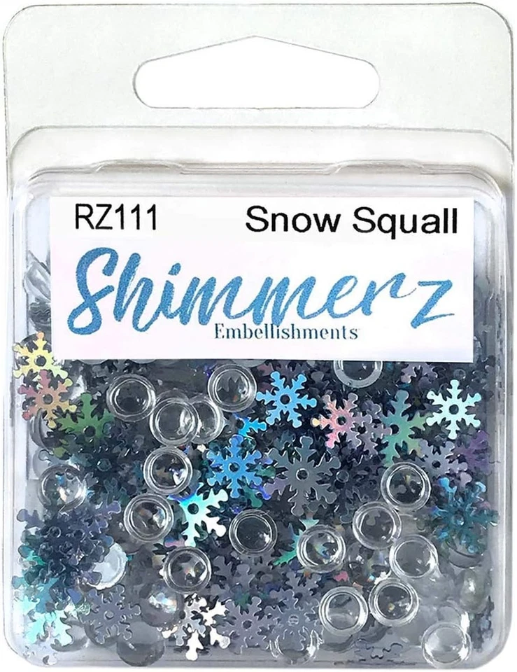 BUTTONS GALORE, INC SHIMMERZ EMBELLSHMTS SNOW SQUAL, White - Image 1 of 1