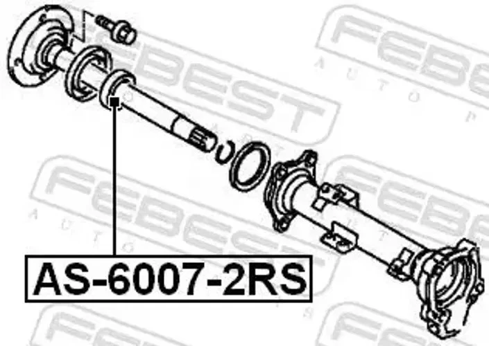 Rodamiento del cubo de la rueda Cojinete de bolas AS-6007-2RS FEBEST para DACIA - Imagen 1 de 4