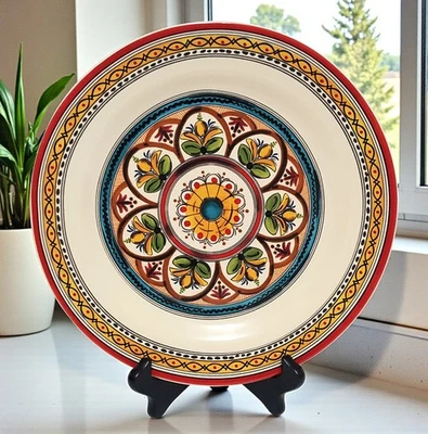 1 Williams Sonoma Solera Dinner Plate 11" NEW Stoneware Floral Motif - Image 1 of 3