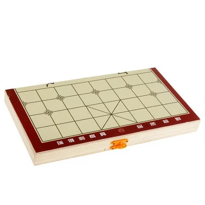 Portable Traditional Xiang Qi Wooden Folding Chinese Chess Checker Games - Image 1 of 4