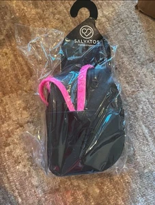 Salvatos Black Pink Foldable Size XS 4.5-5 Flip Flops For Pedicures Or Travel - Picture 1 of 1
