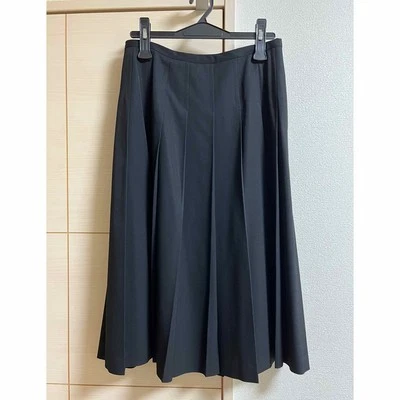 JUNYA WATANABE CdG Pleated Skirt Black 72cm Waist 37cm Used Shine Rear Detail — 第 1/4 张图片