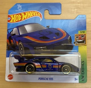 HOT WHEELS PORSCHE 935 RARE SHORT CARD 75TH ANNIVERSARY HW EXOTICS - Picture 1 of 5