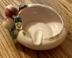 Vintage Lefton China Hand Painted Ashtray Pink Porcelain W/ 3D Fruit Japan - Picture 1 of 4