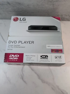 LG DP132 Reproductor de DVD con Cable AV de Grabación Directa USB y Control Remoto NUEVO Foto 1 de 4