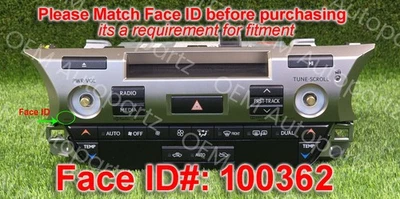 Receptor de radio Face ID #100362 86130-33450 Lexus ES300H ES350 2013-2014 Foto 1 de 4