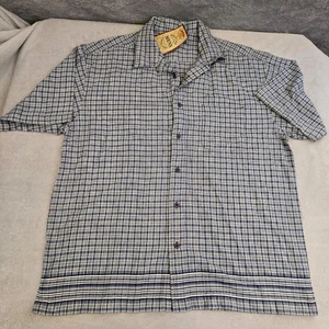 Vintage Route 66 Shirt Mens Large Blue Plaid Check Button Skate Grunge Y2K - Bild 1 von 22