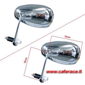 Espejo Retrovisor Soltar BAR Hi End Cromado vintage scrambler Cafè racer - Picture 1 of 2