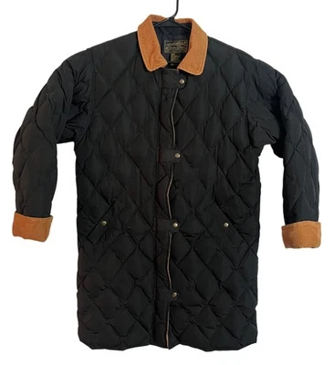 Chaqueta acolchada vintage Eddie Bauer para mujer talla L plumón de ganso pana tareas Foto 1 de 4