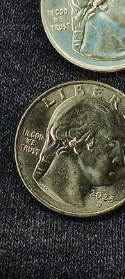 2025 D Washington Quarter Dollar Coin Error "In Cod We Trust" Gem Mint Die Error - Image 1 of 2