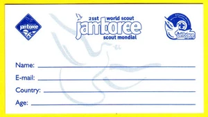 Tarjeta de amistad contingente 2007 World Scout Jamboree MEXICO SCOUTS - Imagen 1 de 1