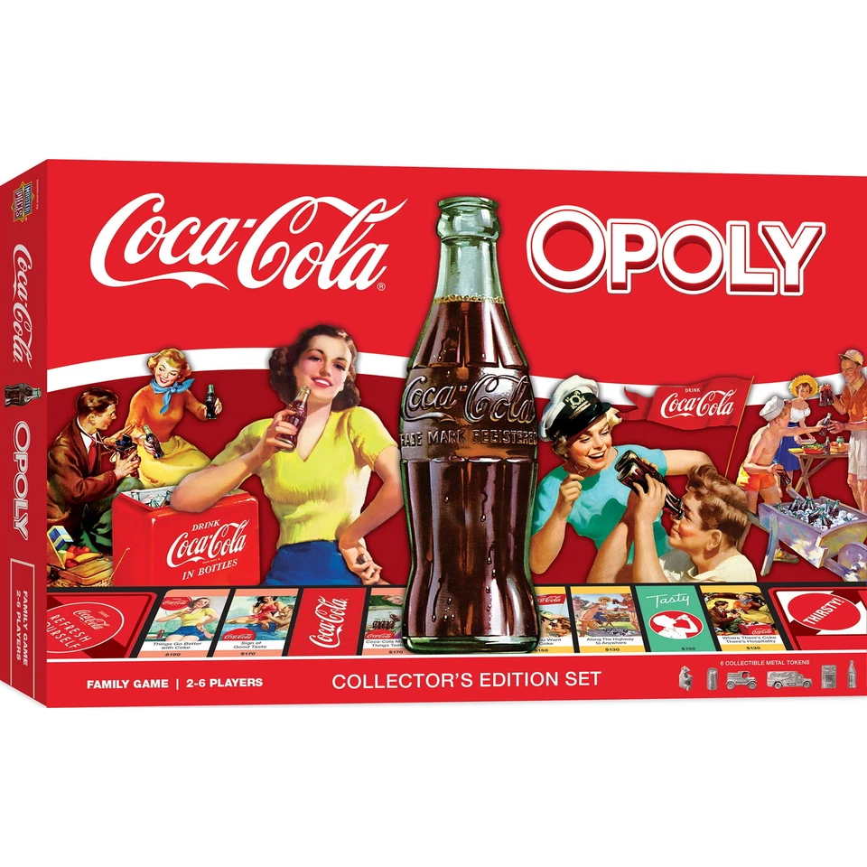 Coca-Cola Opoly Board Game Collector's Edition 6 Token Masterpieces