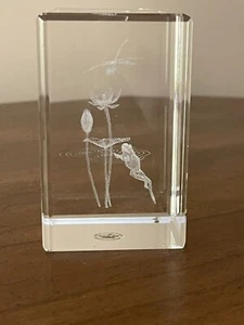 3D Crystal Frog Paperweight Laser Etched Crystal Glass Solid 3" 1.2 lbs - Picture 1 of 6