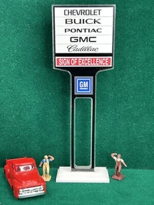 HO Scale Chevrolet Buick Pontiac GMC Cadillac Dealership Sign Advertisement - Picture 1 of 8