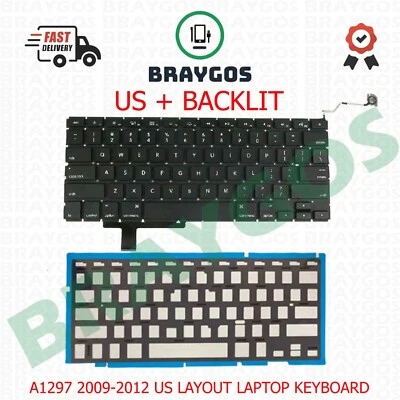 For Apple MacBook Pro A1297 17" 2009-2012 US Layout Laptop Keyboard & Backlight - Image 1 of 3