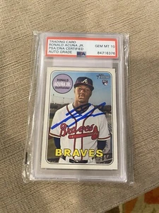 Ronald Acuna JR. Autographed Rookie Card - Picture 1 of 2