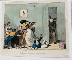 Busby's Caricature Ca. 1820s.  I hope I don't intrude - Picture 1 of 1