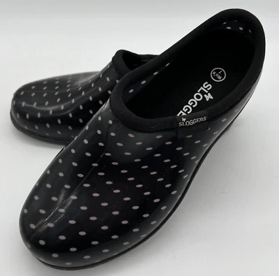 Sloggers Shoes Polka Dot Rain Shoes Gardening Shoes Slip On Clogs Sz 7 USA - Image 1 of 4