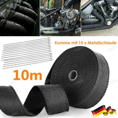 10m Titan Hitzeschutzband Auspuff Krümmer Band bis 1400° Hitzeschutz Heat Wrap - Bild 1 von 4