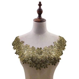 Colorful Lace Fabic Embroidered Applique Neckline for Lace Fabric Sewing Tools Ⓗ - Picture 1 of 34