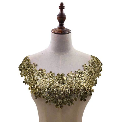 Colorful Lace Fabic Embroidered Applique Neckline for Lace Fabric Sewing Tools Ⓗ - Image 1 of 4