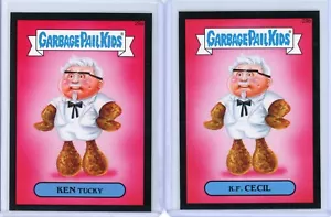 Secchio Spazzatura Bambini 2015 Serie 1 KEN TUCKY 29A & K.F. CECIL 29B Paralleli neri - Foto 1 di 1