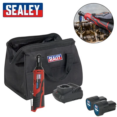 Sealey CP1202KIT Ratchet Wrench Kit 3/8" Inch Sq Drive 12V Li-ion - 2 Batteries - Image 1 of 4