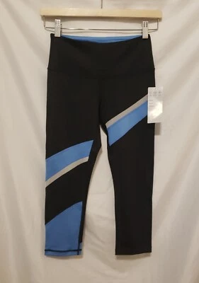 Leggings capri Z by Zella cintura alta para mujer XS azul negro yoga fitness Foto 1 de 4