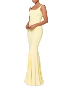AQUA Square Neck Mermaid Gown 12B 2093- - Picture 1 of 9