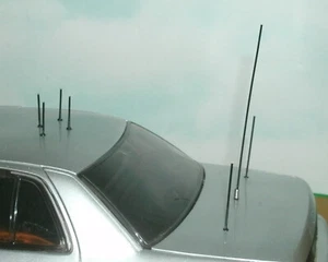 Seven 1/18 Scale Black Antennas for Police Emergency Vehicle Models (7) Parts - Picture 1 of 2