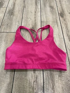 Women's Old Navy Medium Support PowerPress Strappy Sports Bra MEDIUM Fuchsia - Picture 1 of 3