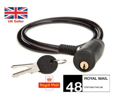 Bike Lock For Portable Bicycle, Commute Mountain hKid' Bike, Security Cable Lock - Image 1 of 4