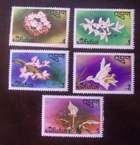 Bhutan Stamps Lot#D59  1976 Flowers, Orchids Cover
