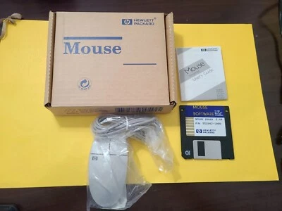 Vintage HP M-S34 2-Button Mechanical Ball Mouse C3751B - PS/2  complete Box - Image 1 of 4