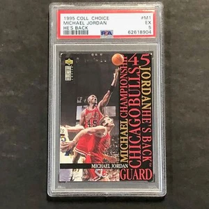 1995 Coll. Choice #M1 Michael Jordan PSA 5 EX He's Back - Picture 1 of 2