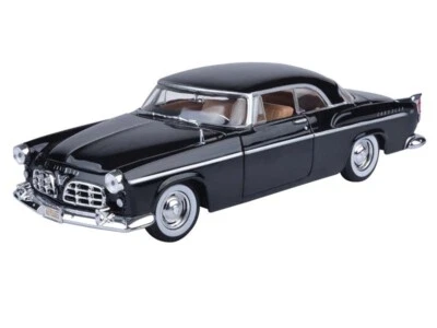 Chrysler C300 1955 modelo de coche diecast negro 1:24 - Motormax 73302BK-TS Foto 1 de 2