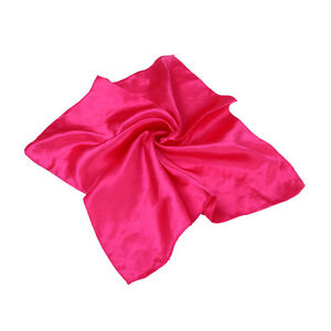 Elegant Small Silk Feel Solid Color Satin Square Scarf 19.5" - Different Colors